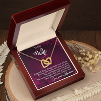 Load image into Gallery viewer, To my Wife - I cherish three things - Interlocking Hearts Necklace
