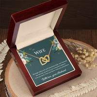 Load image into Gallery viewer, To my Wife - My love for you is beyond compare - Interlocking Hearts Necklace
