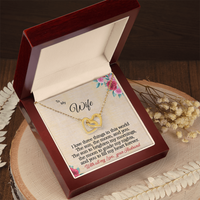 Load image into Gallery viewer, To my Wife - I love 3 things - Interlocking Hearts Necklace
