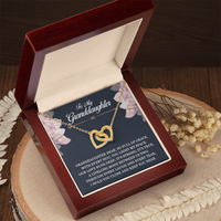 Load image into Gallery viewer, To My Granddaughter - Our Love Runs Deep - Interlocking Hearts Necklace
