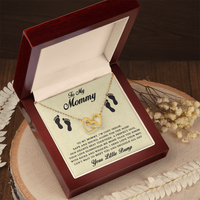 Load image into Gallery viewer, To My Mommy - Our Hearts Beat Together - Interlocking Hearts Necklace
