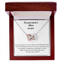 Load image into Gallery viewer, I would Shank a Bitch for you - Interlocking Hearts Necklace - Friendship Necklace

