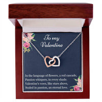 Load image into Gallery viewer, To my Valentine - Interlocking Hearts Necklace
