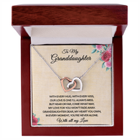 Load image into Gallery viewer, Grandmother &amp; Granddaughter - My Love for You will Never Fade Away - Interlocking Hearts Necklace

