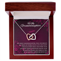 Load image into Gallery viewer, To My Granddaughter - Our Bond Grows Stronger - Interlocking Hearts Necklace

