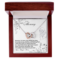 Load image into Gallery viewer, To my Mommy - Just taking my time - Interlocking Hearts Necklace
