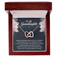 Load image into Gallery viewer, To My Granddaughter - Our Love Runs Deep - Interlocking Hearts Necklace
