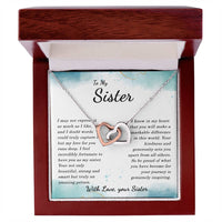 Load image into Gallery viewer, To my Sister - Interlocking Hearts Necklace
