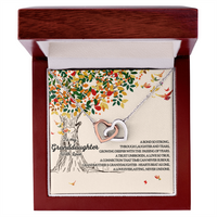 Load image into Gallery viewer, Grandmother &amp; Granddaughter - Hearts Beat as One - Interlocking Hearts Necklace
