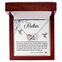 Load image into Gallery viewer, To My Mother -Your Love Has Poured Into My Soul - Interlocking Hearts Necklace
