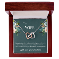 Load image into Gallery viewer, To my Wife - My love for you is beyond compare - Interlocking Hearts Necklace
