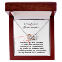 Load image into Gallery viewer, Grandmother &amp; Granddaughter - My Love For You Won&#39;t Fade Away -  Interlocking Hearts Necklace
