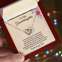 Load image into Gallery viewer, Grandmother &amp; Granddaughter - My Love for You will Never Fade Away - Interlocking Hearts Necklace
