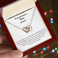 Load image into Gallery viewer, I would Shank a Bitch for you - Interlocking Hearts Necklace - Friendship Necklace
