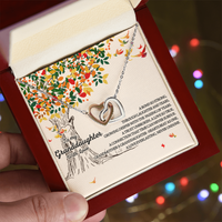 Load image into Gallery viewer, Grandmother &amp; Granddaughter - Hearts Beat as One - Interlocking Hearts Necklace
