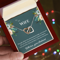Load image into Gallery viewer, To my Wife - My love for you is beyond compare - Interlocking Hearts Necklace
