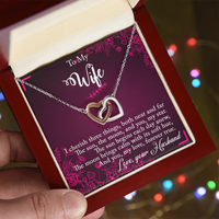 Load image into Gallery viewer, To my Wife - I cherish three things - Interlocking Hearts Necklace
