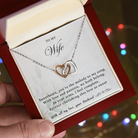 Load image into Gallery viewer, To my Wife - You're the melody to my song - Interlocking Hearts Necklace
