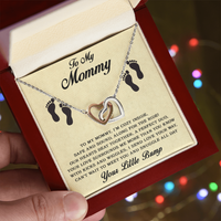 Load image into Gallery viewer, To My Mommy - Our Hearts Beat Together - Interlocking Hearts Necklace
