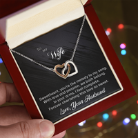 Load image into Gallery viewer, To my Wife - You&#39;re the Melody to My Song - Interlocking Hearts Necklace
