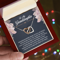 Load image into Gallery viewer, To My Granddaughter - Our Love Runs Deep - Interlocking Hearts Necklace
