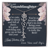 Load image into Gallery viewer, To our Granddaughter - Flower Necklace - Emily
