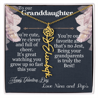 Load image into Gallery viewer, To our Granddaughter - Flower Necklace - Emily
