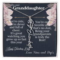 Load image into Gallery viewer, To our Granddaughter - Flower Necklace - Emily
