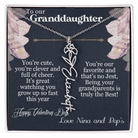 Load image into Gallery viewer, To our Granddaughter - Flower Necklace - Emily
