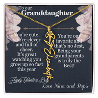 Load image into Gallery viewer, To our Granddaughter - Flower Necklace - Emily
