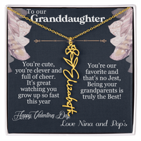 Load image into Gallery viewer, To our Granddaughter - Flower Necklace - Emily
