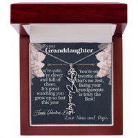 Load image into Gallery viewer, To our Granddaughter - Flower Necklace - Emily
