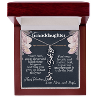 Load image into Gallery viewer, To our Granddaughter - Flower Necklace - Emily
