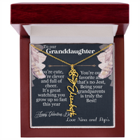 Load image into Gallery viewer, To our Granddaughter - Flower Necklace - Emily
