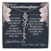 Load image into Gallery viewer, To our Granddaughter - Flower Necklace - Emily
