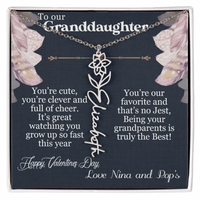 Load image into Gallery viewer, To our Granddaughter - Flower Necklace - Emily
