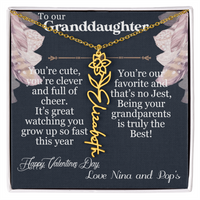 Load image into Gallery viewer, To our Granddaughter - Flower Necklace - Emily
