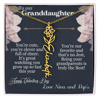Load image into Gallery viewer, To our Granddaughter - Flower Necklace - Emily

