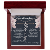 Load image into Gallery viewer, To our Granddaughter - Flower Necklace - Emily

