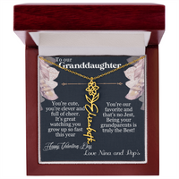 Load image into Gallery viewer, To our Granddaughter - Flower Necklace - Emily
