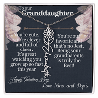 Load image into Gallery viewer, To our Granddaughter - Flower Necklace - Emily
