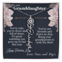 Load image into Gallery viewer, To our Granddaughter - Flower Necklace - Emily
