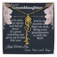 Load image into Gallery viewer, To our Granddaughter - Flower Necklace - Emily
