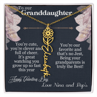 Load image into Gallery viewer, To our Granddaughter - Flower Necklace - Emily
