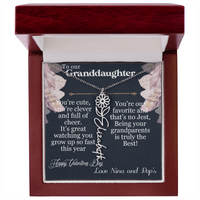 Load image into Gallery viewer, To our Granddaughter - Flower Necklace - Emily
