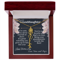 Load image into Gallery viewer, To our Granddaughter - Flower Necklace - Emily
