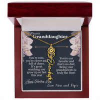 Load image into Gallery viewer, To our Granddaughter - Flower Necklace - Emily
