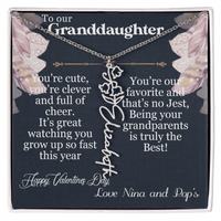Load image into Gallery viewer, To our Granddaughter - Flower Necklace - Emily
