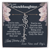 Load image into Gallery viewer, To our Granddaughter - Flower Necklace - Emily
