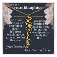Load image into Gallery viewer, To our Granddaughter - Flower Necklace - Emily
